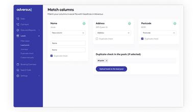 Adversus import screenshot