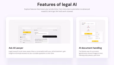 AI Lawyer Features of Legal AI