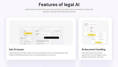 AI Lawyer Features of Legal AI