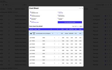 AJAW Cost Sheet