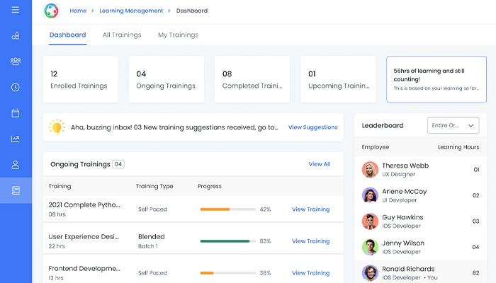 Akrivia HCM Learning Management Dashboard