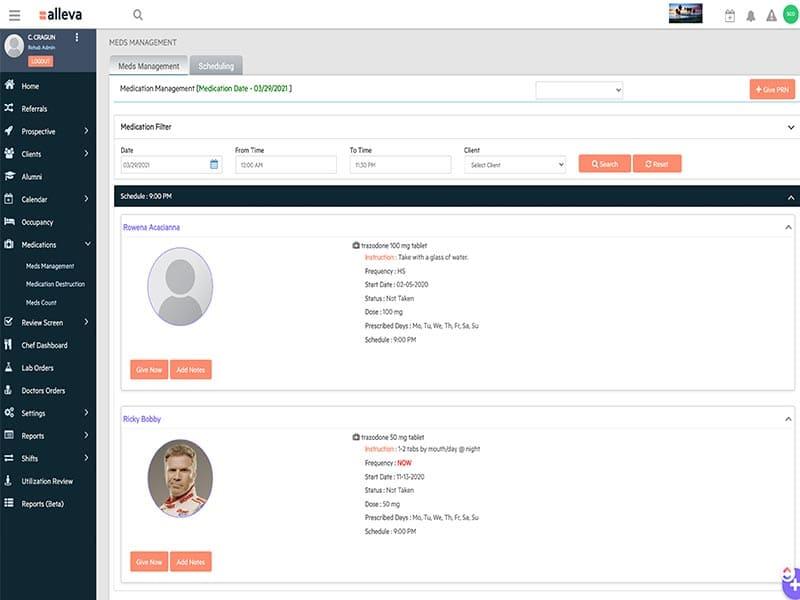 Alleva EMR Dashboard