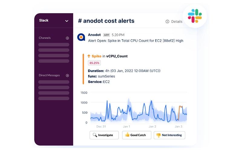 Anodot Cloud Cost Slack Alert
