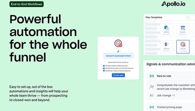 Apollo.io Powerful automation for the whole funnel