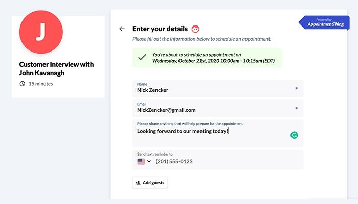 AppointmentThing-Information-Page