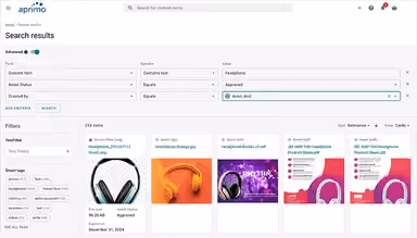 Aprimo Advanced Search Features