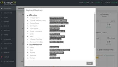 ArangoDB Software Overview Modal
