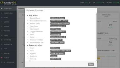 ArangoDB Software Overview Modal