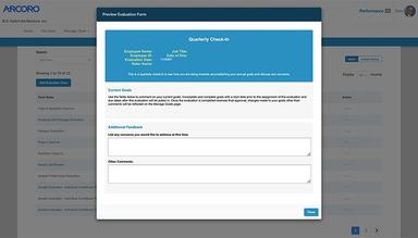 Arcoro configure evaluation timeframes for succession planning