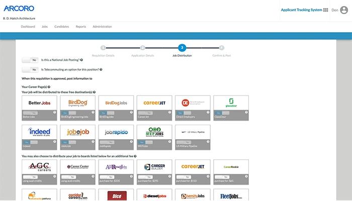 Arcoro job distribution