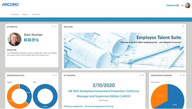 Arcoro User and Role Based Dashboard