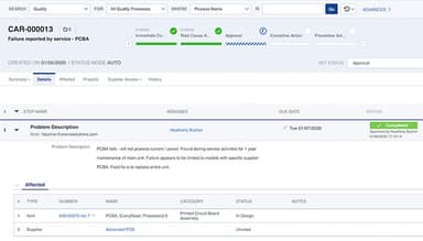 Arena PLM - Quality Details
