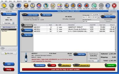 POS Purchasing Screen
