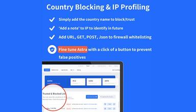 Astra Security One Click Country IP Blocking And Whitelisting