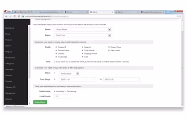 Auction Software Software Reports