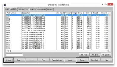 Auto Repair Boss Inventory File
