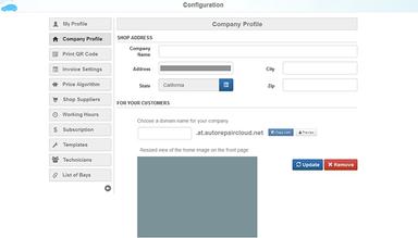 AutoRepair Cloud Web Page