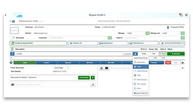 AutoRepair Cloud Repair Order