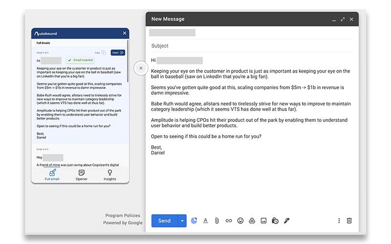 Instant Email Generation