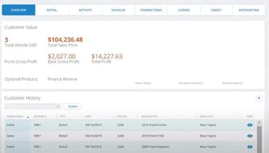 Autosoft DMS Customer History