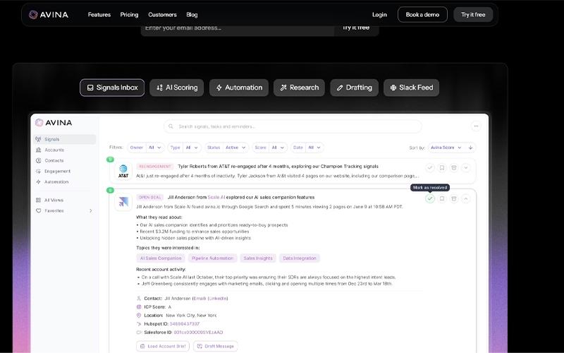 Avina Home Page