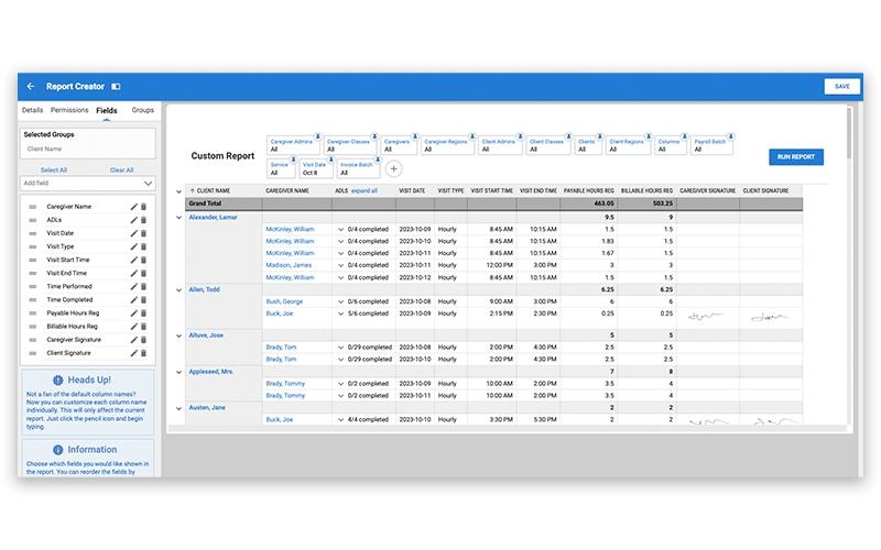 AxisCare Custom Reports