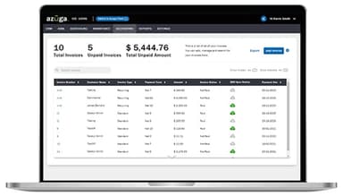 Azuga Fleet Invoices Chart