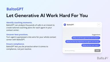 Balto GPT Generative AI Working for You