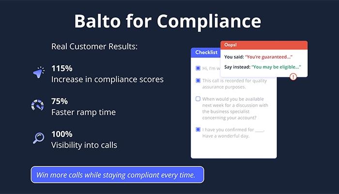 Balto Win More Calls and Stay Compliant