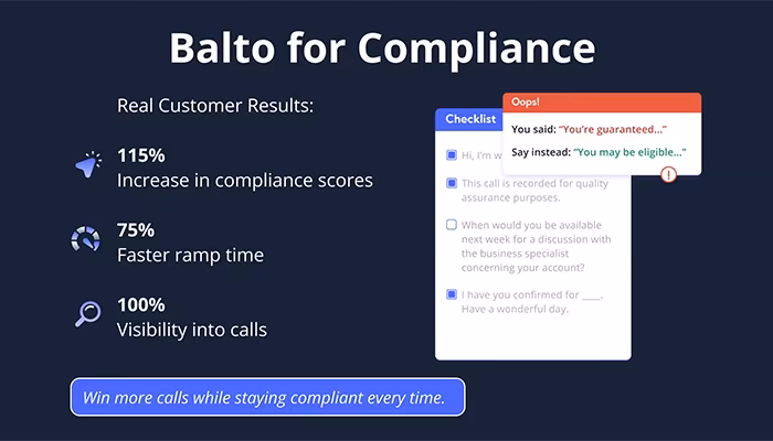 Balto Win More Calls and Stay Compliant