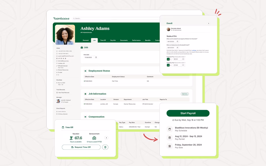 BambooHR Job Info Tab