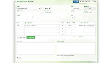 Edit Receivable Invoice