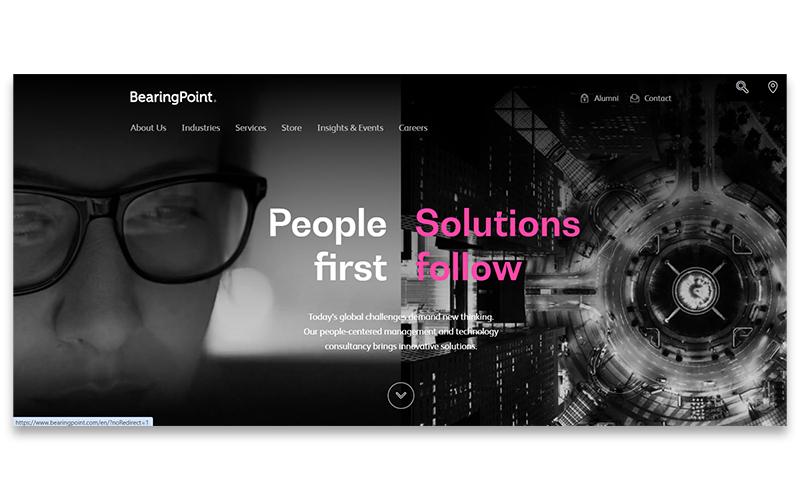 BearingPoint Consulting Home Page