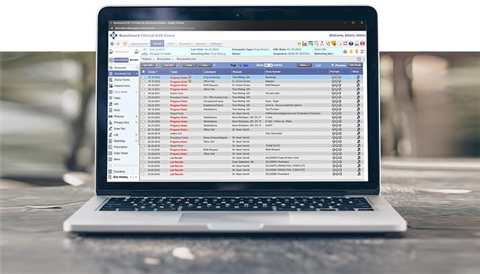 Benchmark EHR Document Listing