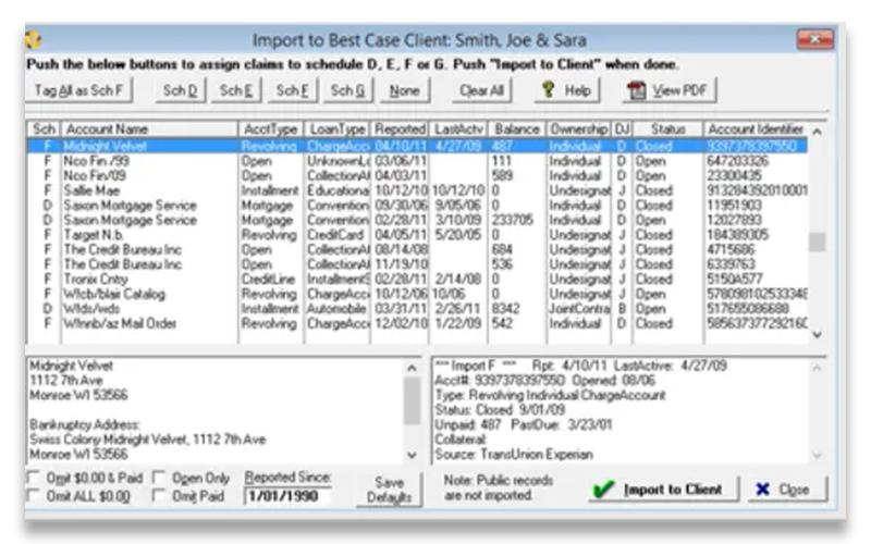 Best Case Client Data