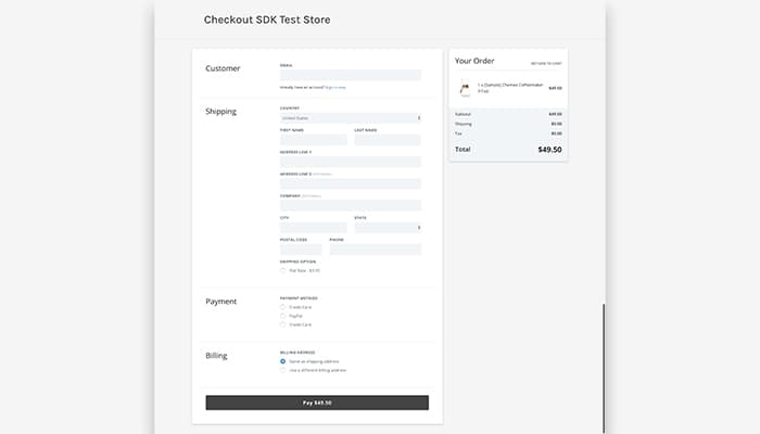 BigCommerce Checkout Example