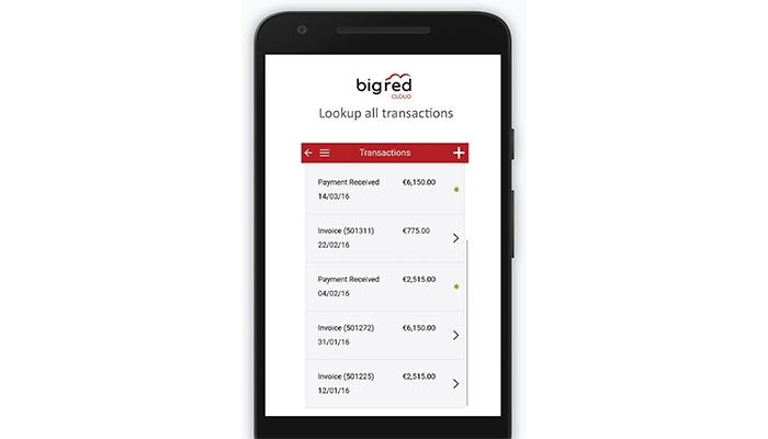 Big Red Cloud Lookup All transactions