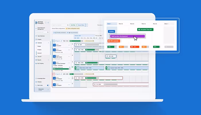 BigTime’s Resource Management software provides full visibility and control over your staff and project resources