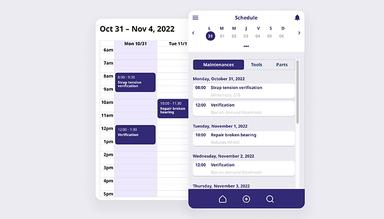 Binder CMMS Planning and Calendar