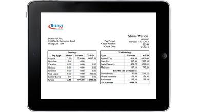 BiznusSoft HR iPad frame