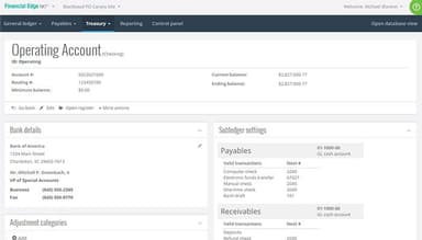 Blackbaud Financial Edge NXT Treasury