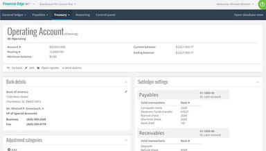 Blackbaud Financial Edge NXT Treasury