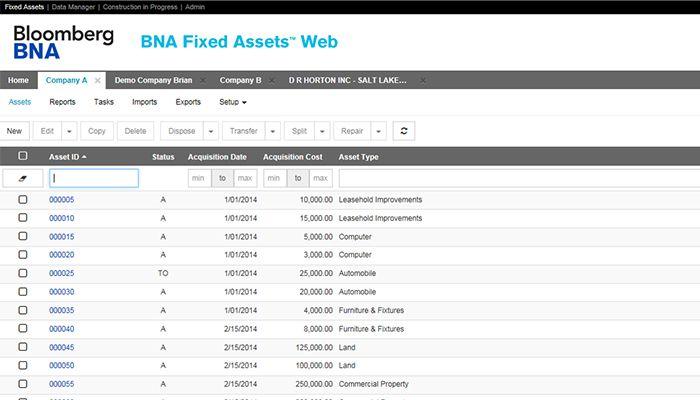 Bloomberg Tax Fixed Assets Assets