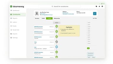 Bloomerang Reliable Info with Donors