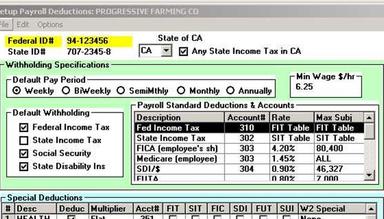 Blue Skies Accounting Set Up Employer Info