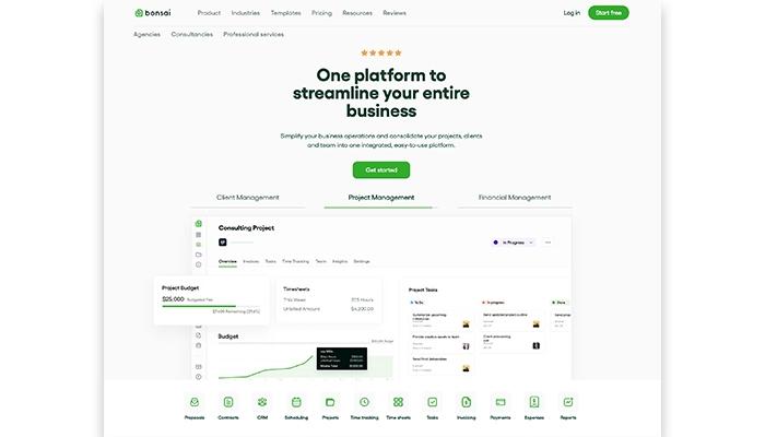 Bonsai Login Page