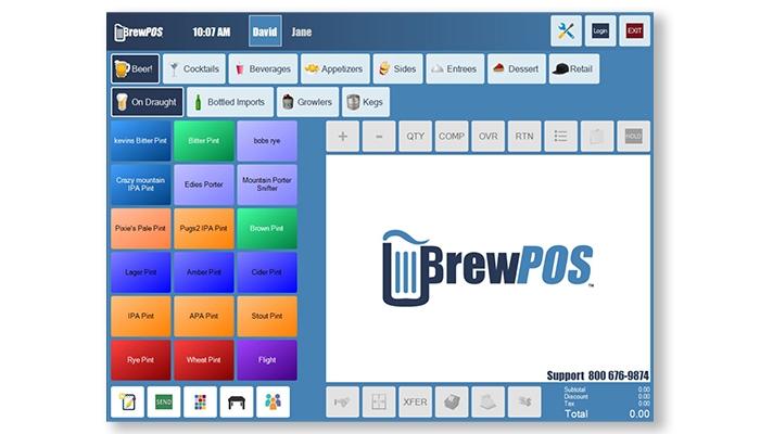 BrewPOS open order screen