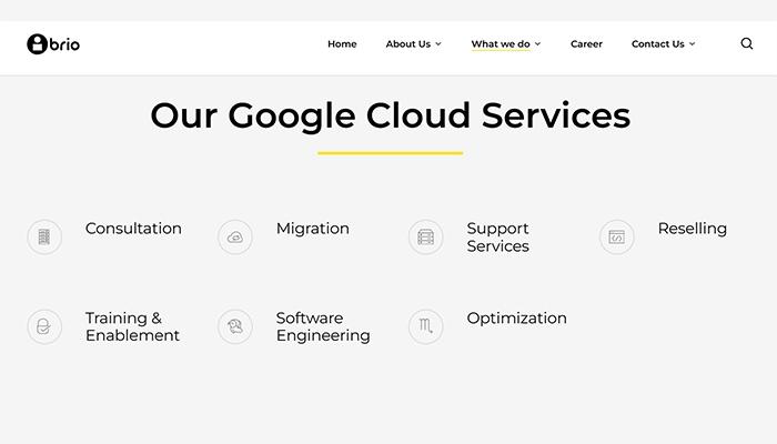 Brio Technologies Our Google Cloud Services