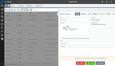 BuildTools Change orders are tracked and documented to keep everyone up to date