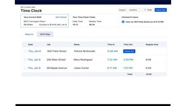 BuilderTrend Time Clock